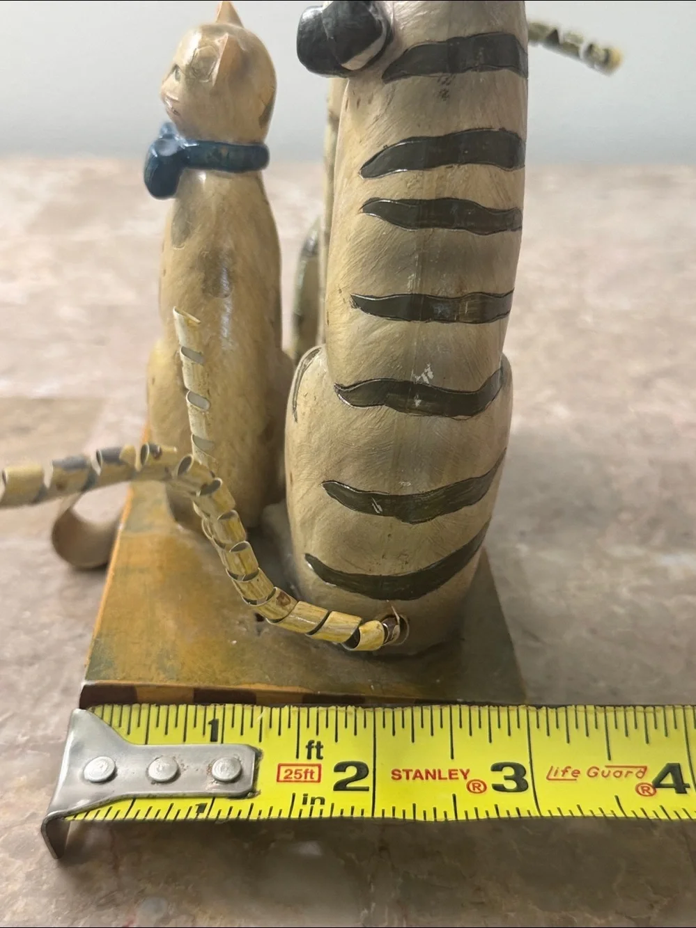 Vintage Whimsical cat trio stocking holder